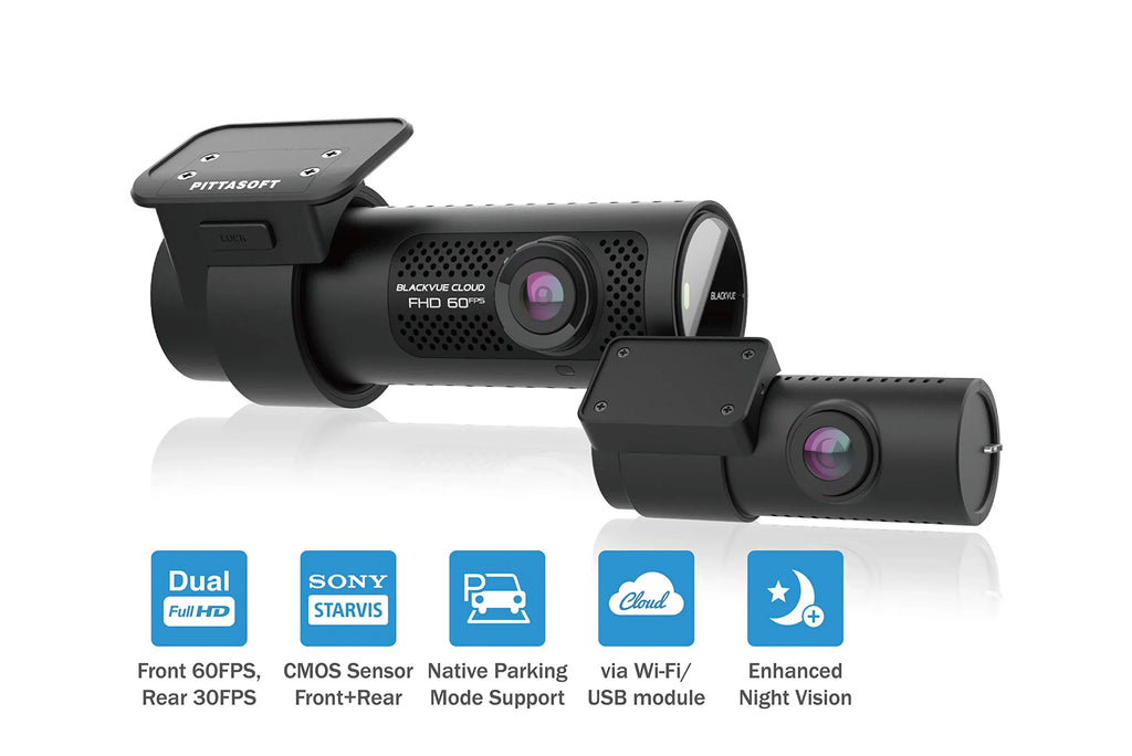 BlackVue DR750X-2CH Plus 64GB | Dual Full HD Cloud Dashcam | Back-Illuminated SizeTARVISize Image Sizeensor | Built-in Wi-Fi, GPSize, Parking Mode Voltage Monitor | LTE via Optional LTE Module