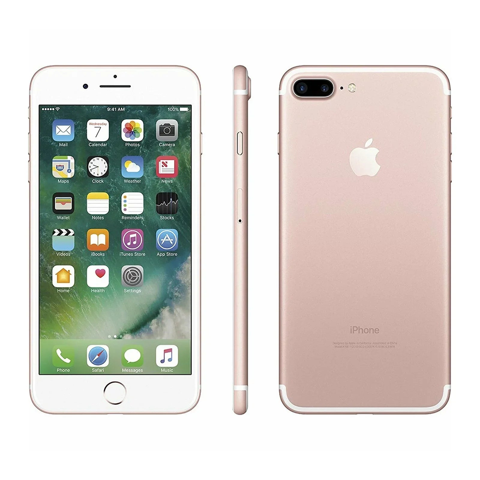 Restored Apple iPhone 7 Plus, 128 GB, Rose Gold - GSizeM Unlocked - GSizeM compatible (Refurbished)
