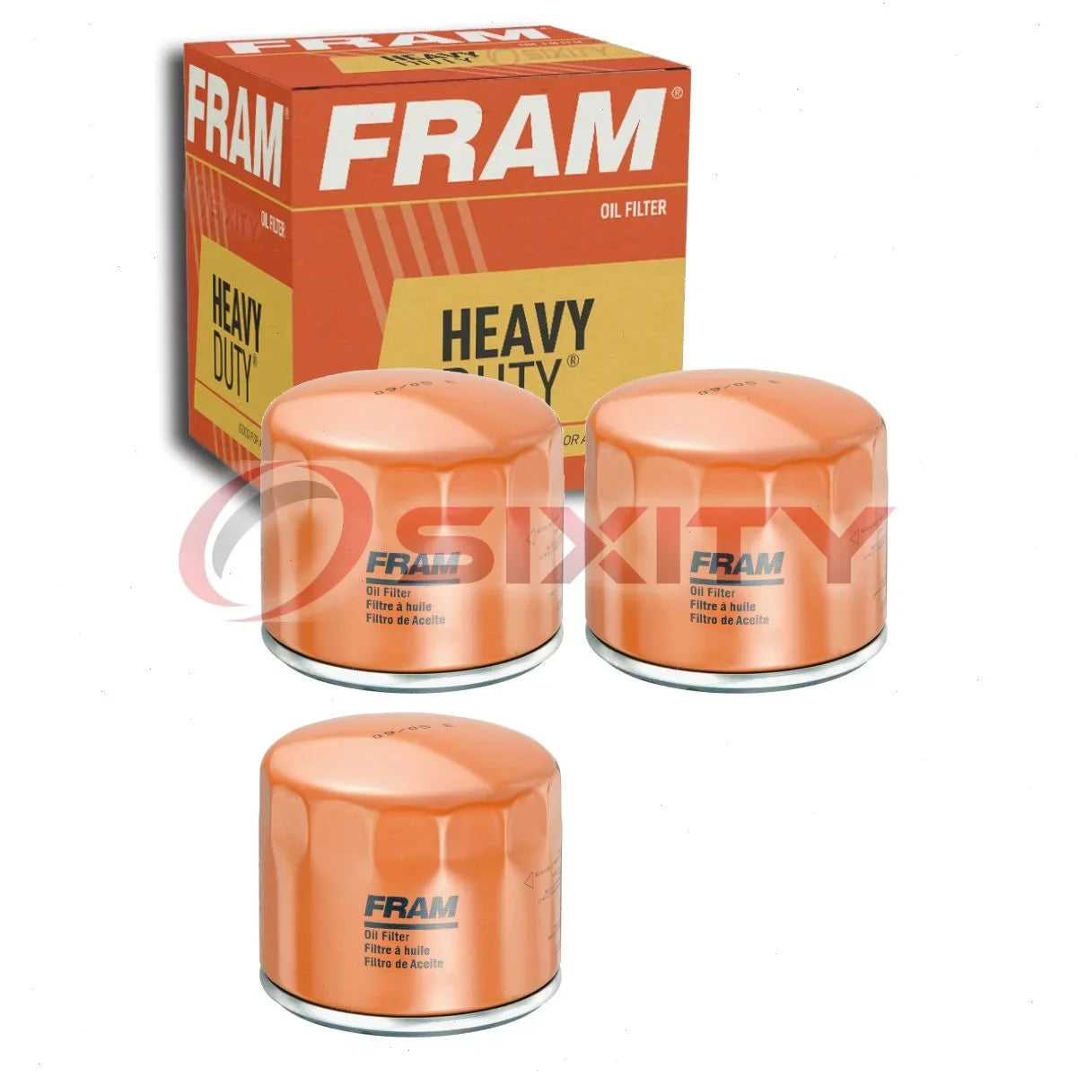 3 pc FRAM PH8172 Heavy Duty Engine Oil Filters for 27202MP 33646 3646 BF1278 FSize19996 LFF9012 LFP2999 Oil Change Lubricant Filters Fits select: 1982 FIAT 124, 1986 DODGE OMNI
