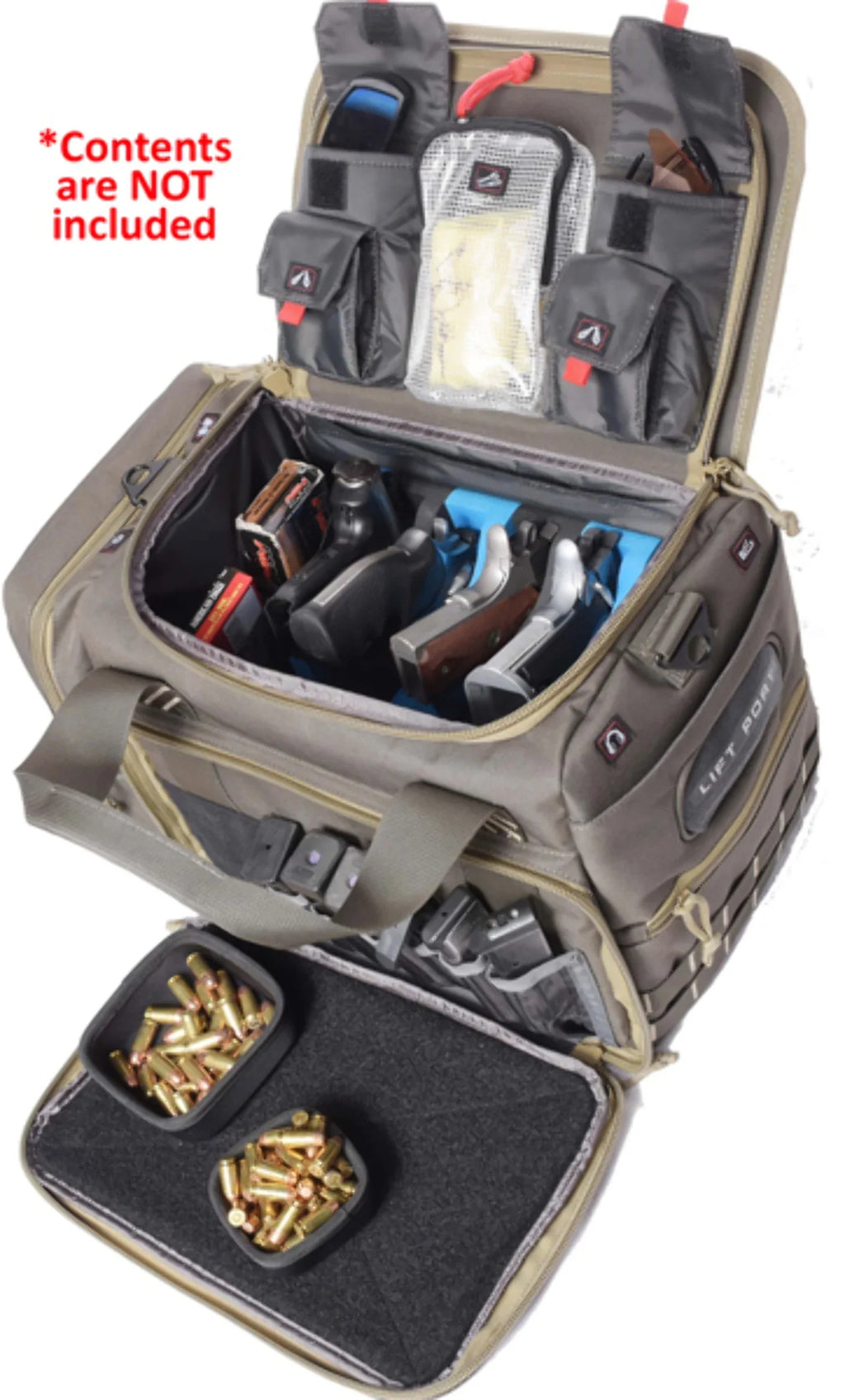 Range Bag with Pillow Cradle, Medium/Large, 4 Handguns, Black