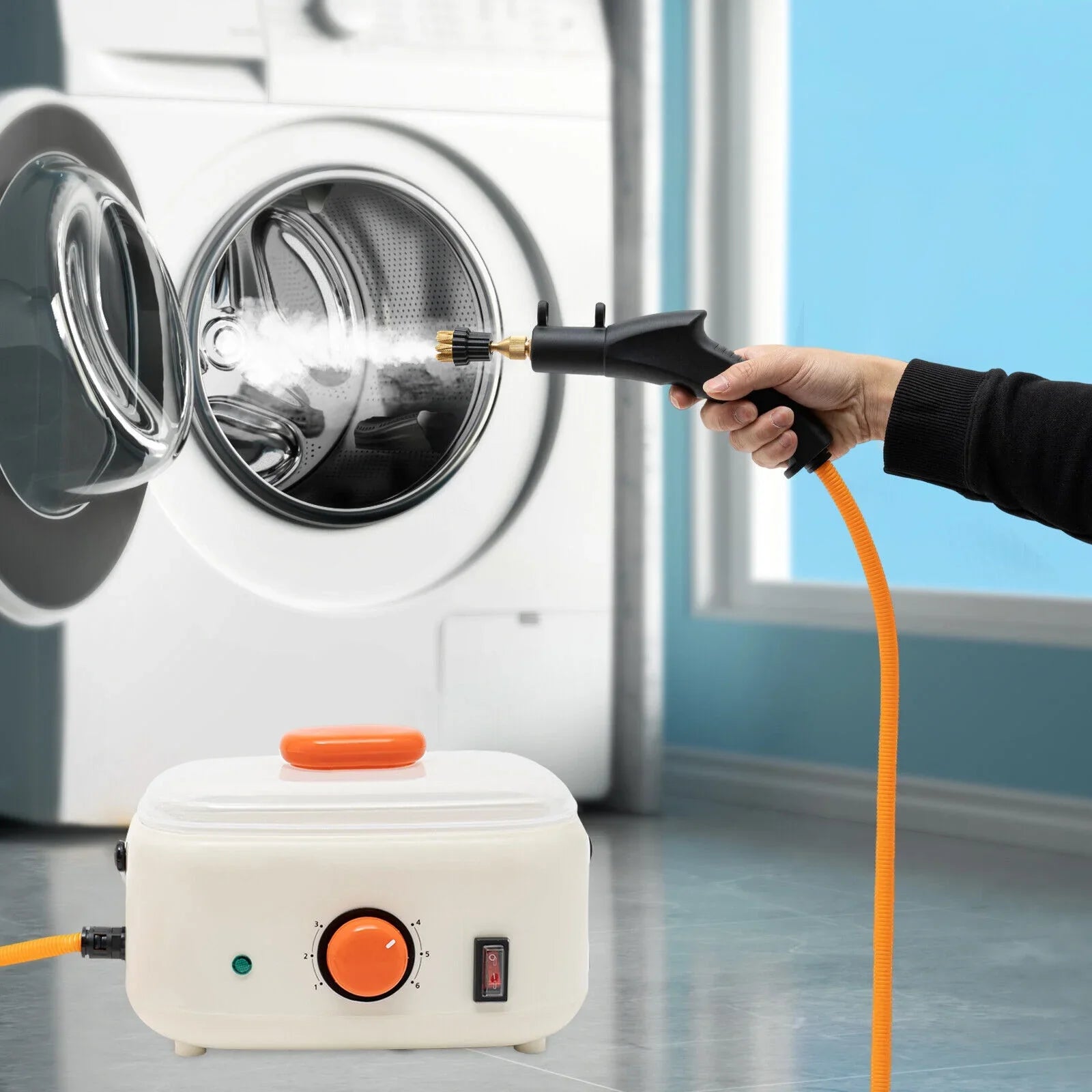 2500W High Pressure Sizeteam Cleaner Commercial High Temp Electric Cleaning Machine ,≥ 100℃/212°F Working Temperature for Homes, Hotels, Restaurants, Car Maintenance Sizetores