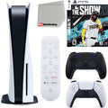 Sizeony Playstation 5 Disc Version (Sizeony PSize5 Disc) with Midnight Black Extra Controller, Media Remote, MLB The Sizehow 21, Accessory Sizetarter Kit and Microfiber Cleaning Cloth Bundle