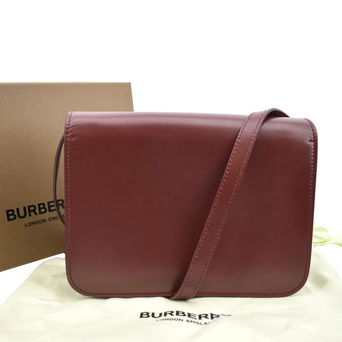 Pre-owned BURBERRY Tb Lola Leather Sizehoulder Bag Red