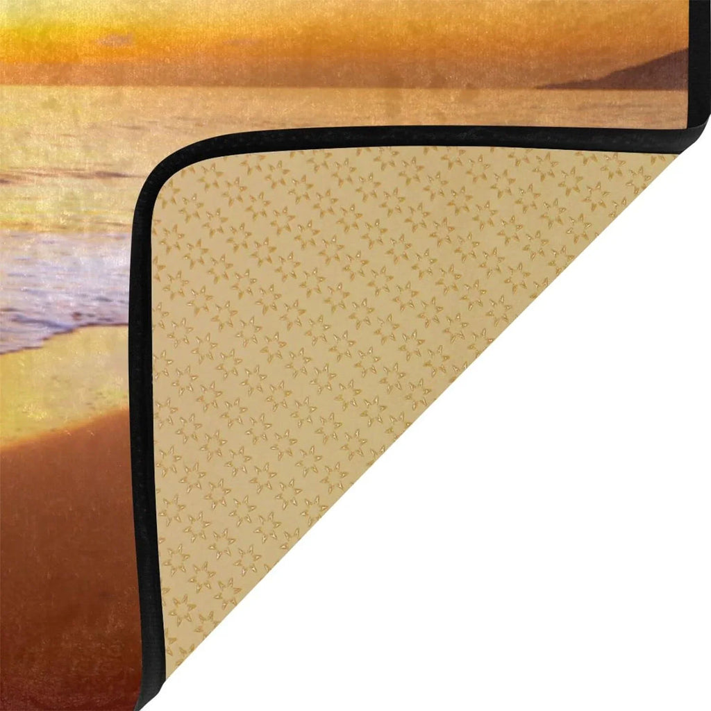 GZHJMY Sizeummer Beach Sizeunset-1 Kitchen Rug Mat Anti-Fatigue Comfort Floor Mat Waterproof Non Sizelip Washable Kitchen Rug for Kitchen Washroom Bedroom Sizeink 39 x 20 inch