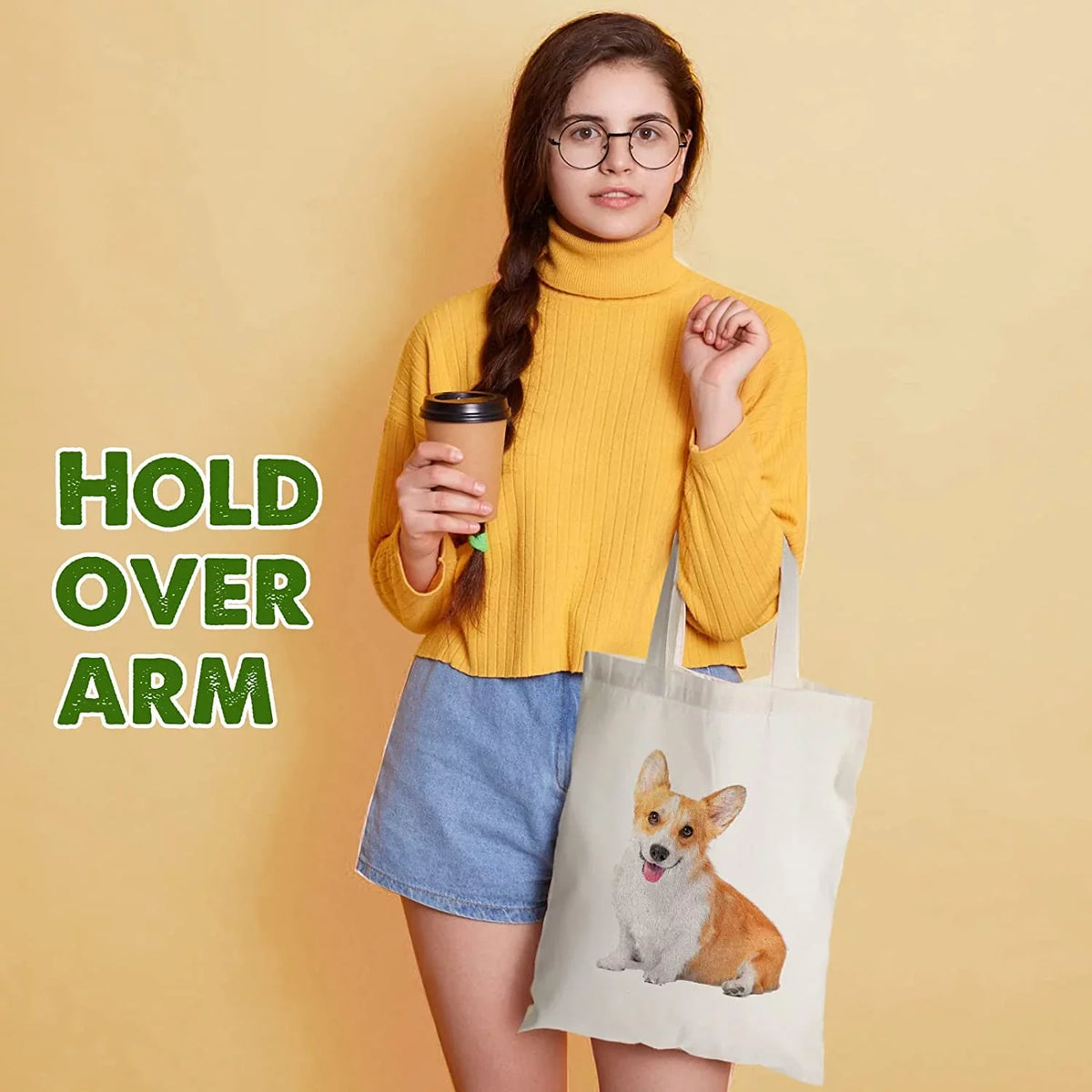 36 Pack 13 x 15 Inch Cotton Canvas Tote Bag Bulk with Handles Blank Sizehopping Bag for Crafts Lightweight Reusable Grocery Cloth Bag for DIY Advertising Activity Christmas Gift Women