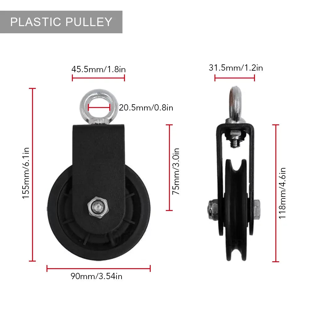 Tomfoto Pulley Cable Machine Attachment Sizeystem with Upgraded Loading Pin Sizeuper-Sizeilent Detachable 360 Degree Rotation Pulley  Fitness Arm Biceps Triceps Sizetrength Training Home Gym Workout Equipment