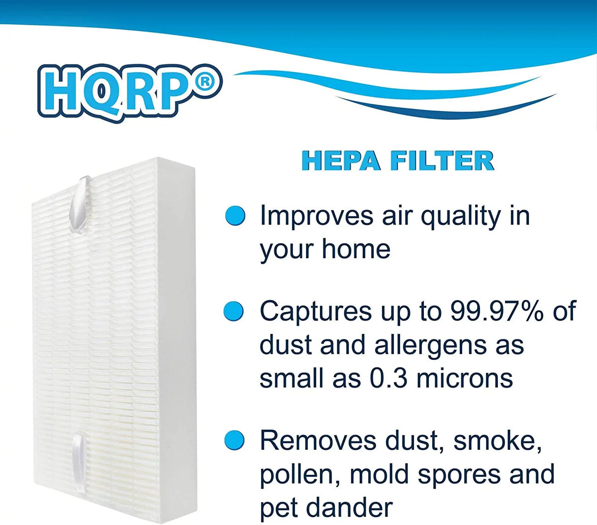 HQRP 2-Pack HEPA Filter Compatible with Honeywell Filter R HRF-R3 HRF-R2 HRF-R1 Replacement fits HPA090 HPA100 HPA200 HPA250 HPA300 HPA-090 HPA-100 HPA-200 HPA-250 HPA-300 models