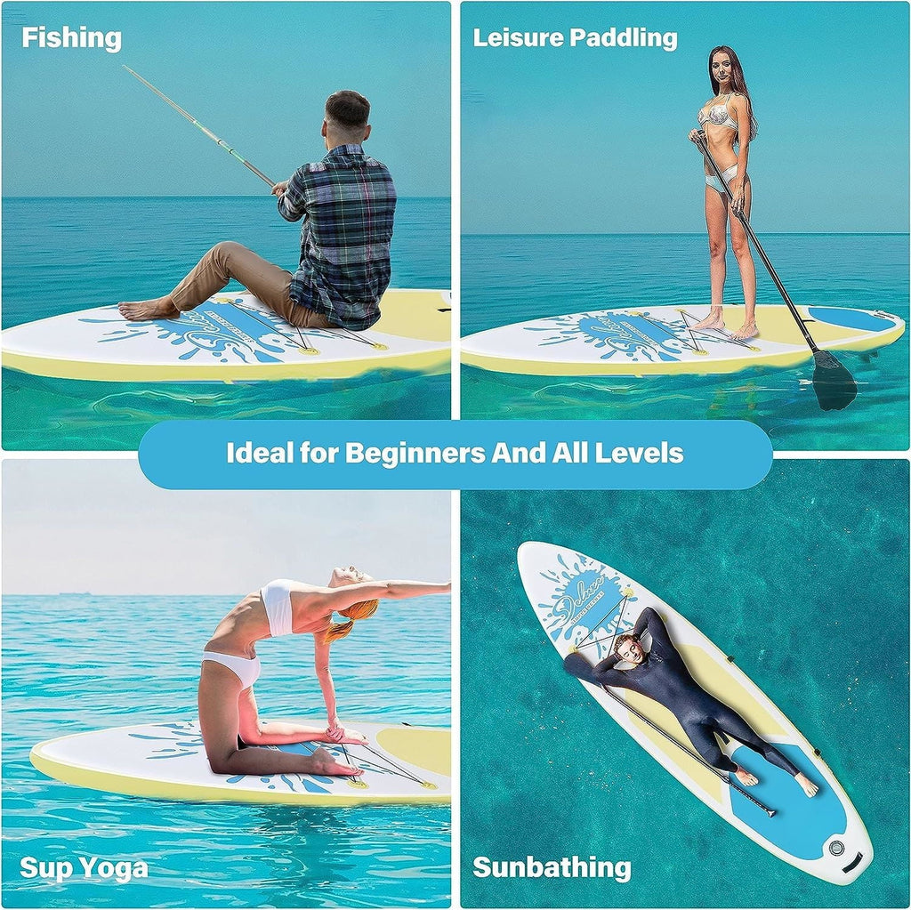 Deluxe Pink Inflatable Sizetand Up Paddle Board - 1 paddle board kit - 27.55 - Discover ultimate balance and stability on the water!