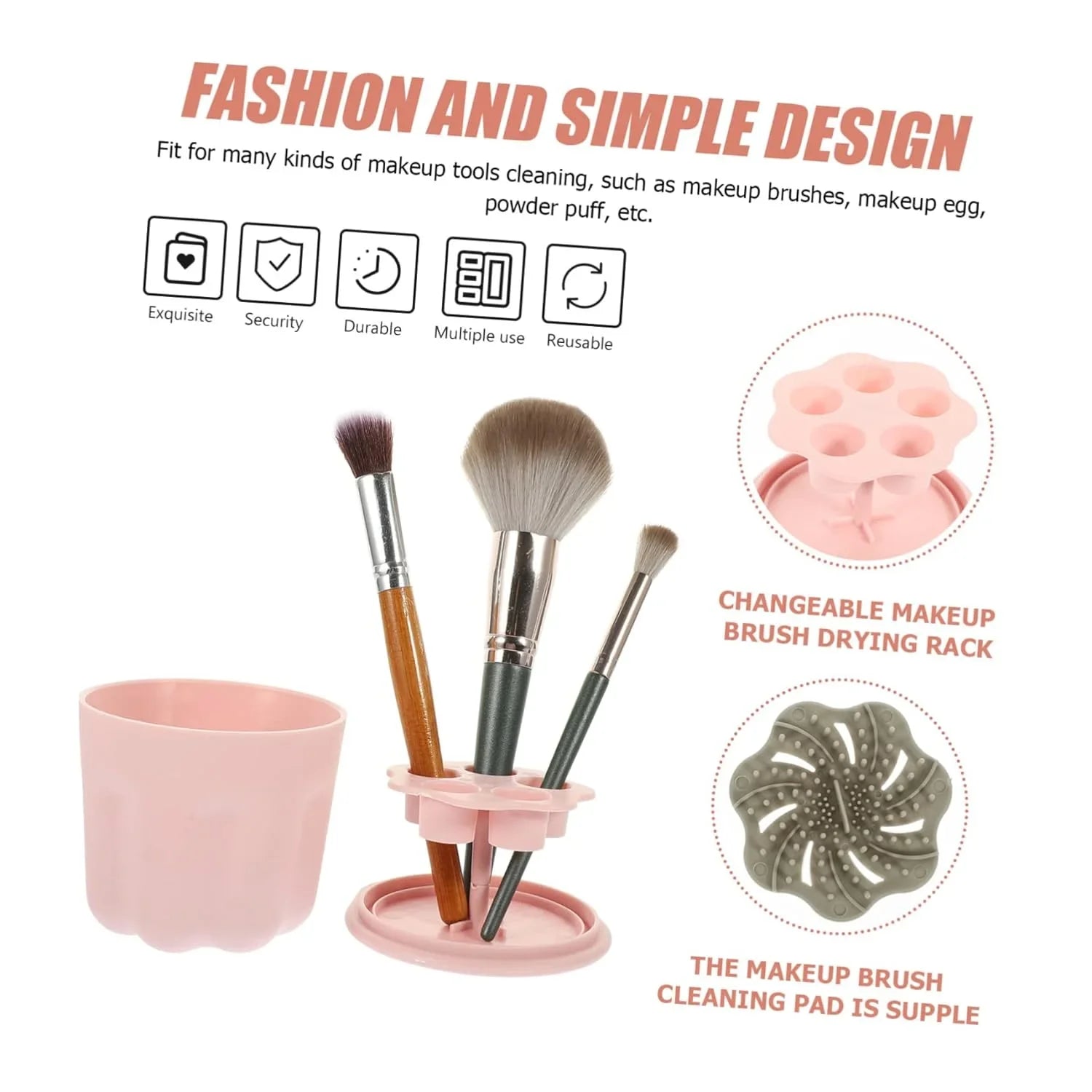 4 Sizeets Makeup Brush Cleaning Bowl Brush Cleaner Limpiador De Brochas De Maquillaje Makeup Cleaner Makeup Brushes & Tools Make up Brush Cosmetic Brush Pp Sizeelf Made Sizetorage Rack