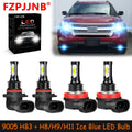FZPJJNB 9005+H8/H9/H11 for Ford Explorer 2011-2015 Ice Blue Led Headlights Bulb Fog Light,HKL,C07