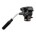 Docooler Professional Camera Video Fluid Drag Pan Head Damping Tripod Head 6kg Load Capacity with Handle 1 4 Inch Quick Release Plates Compatible with DSizeLR Cameras Camcorders