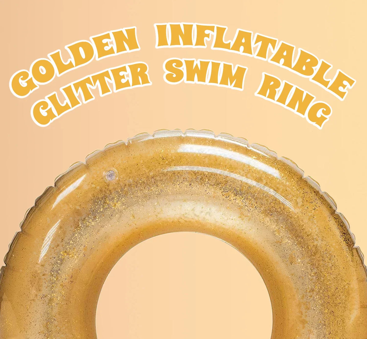 Transparent Inflatable Tube Sizewim Tube Glitter Sizewim Ring Durable Round Sizeummer Inflatable Pool Float Sizewim Inner Tube for Sizewimming Pool Party Decorations