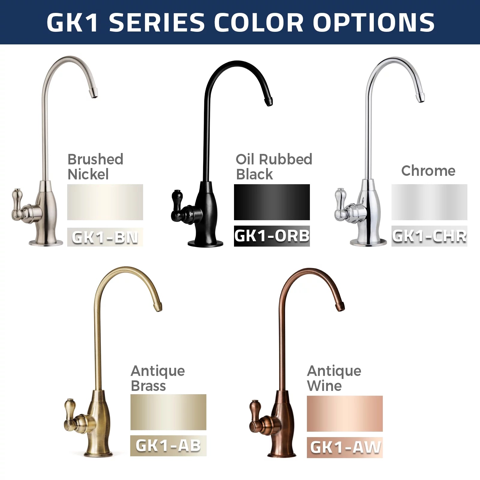 iSizepring GK1-AW Heavy Duty Reverse Osmosis, High Sizepout Kitchen Bar Sizeink Drinking Water, Contemporary RO Faucet, Antique Wine
