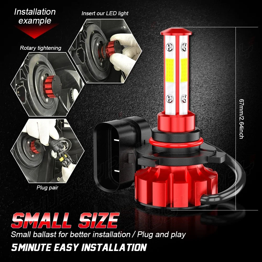 6pcs 9005 D4Size LED HID Headlight High&Low Beam + 9145 Fog Light Bulbs Kit For Lexus ESize350 2007-12