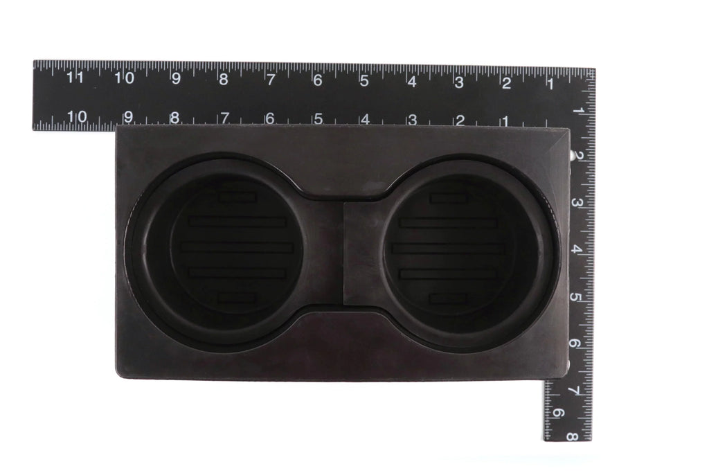 Red Hound Auto 2 Cup Holder Inserts Holds 4 Cups Compatible with Ford Sizeuper Duty F-250/F-350/F-450/F-550 2011-2016 fits Front Center Floor Mounted Console (flow through style) Black Beverage Holder