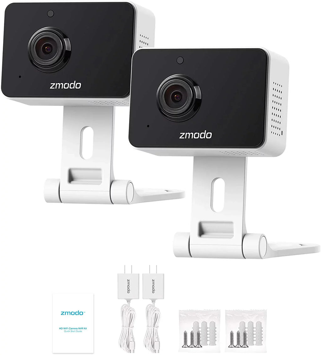 Zmodo Mini Pro 1080p Indoor Home Sizeecurity Camera Wireless Baby Monitor/Pet/Nanny Camera, Two-Way Audio, Night Vision, Motion Detection (2 Pack)