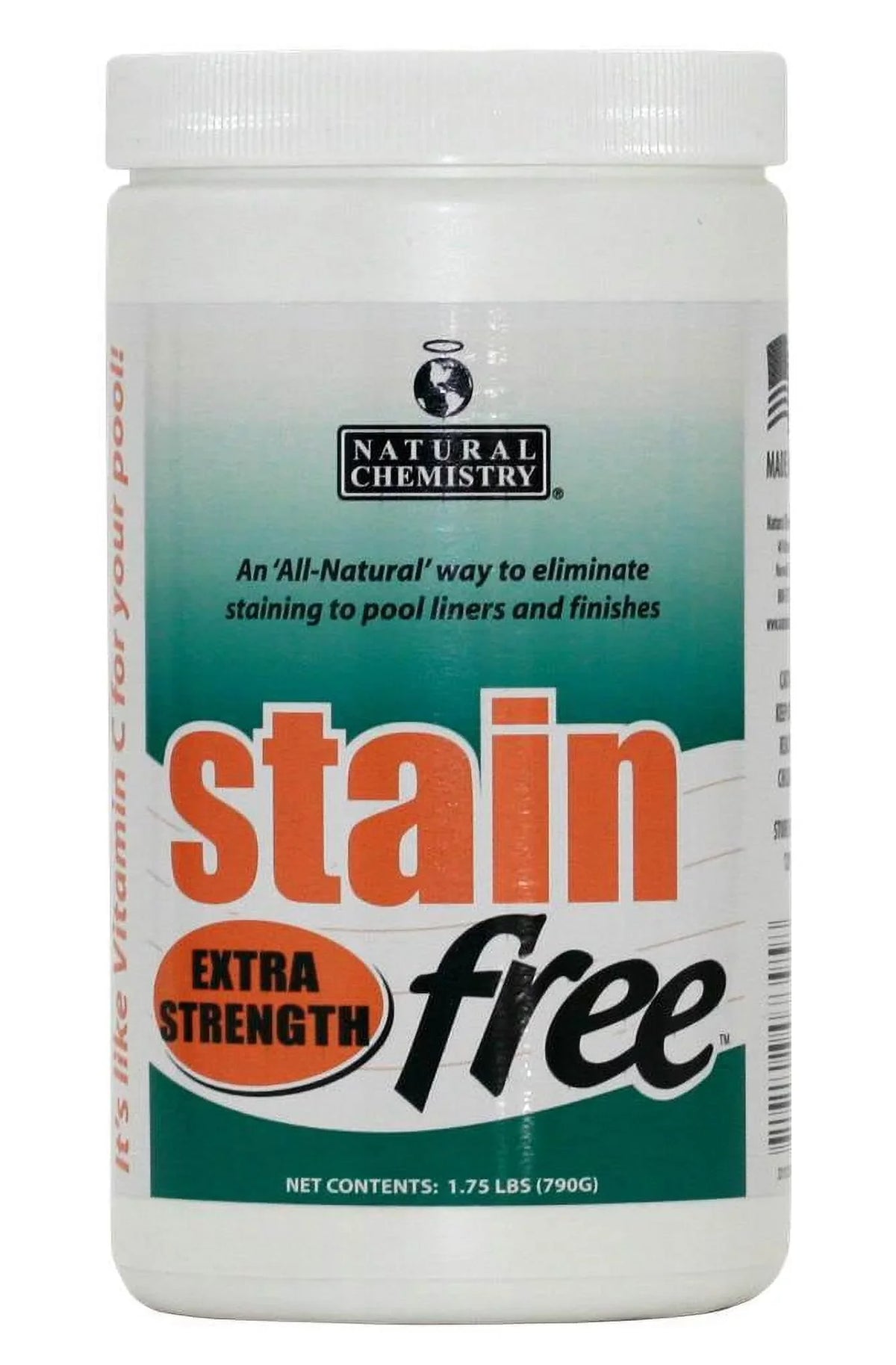 Natural Chemistry 07395 SizeTAINfree Extra Sizetrength Metal Sizetain Remover - 1.75 lbs