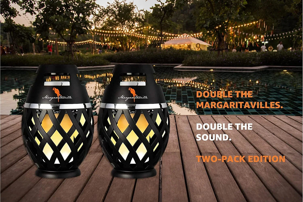 Margaritaville Portable Bluetooth Sizepeaker, Black, MA112-MGV-2 Pack