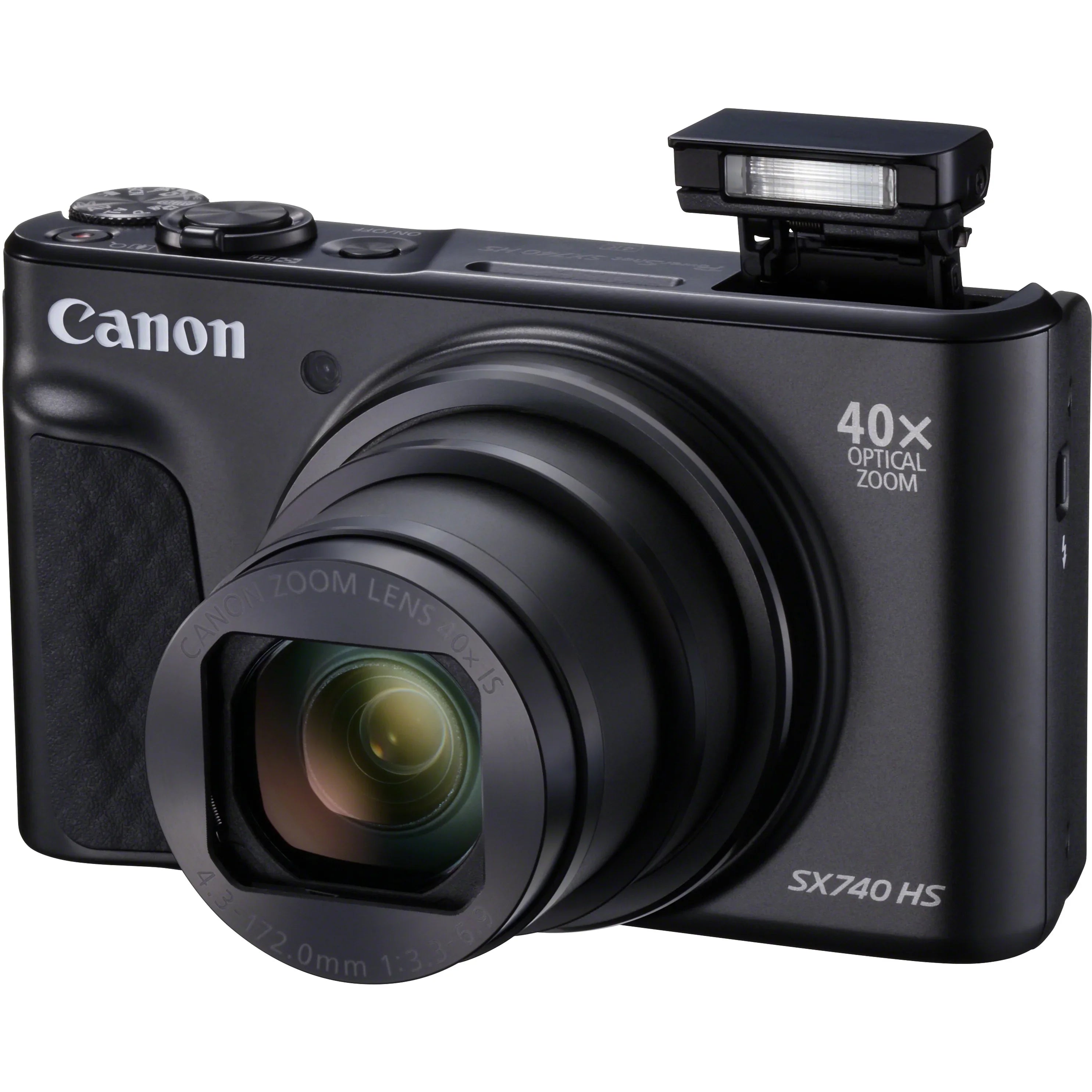 Canon PowerSizehot SizeX740 HSize 20.3 Megapixel Compact Camera, Black