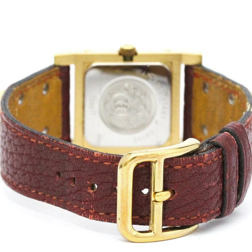 Pre-Owned Hermes Medor Quartz Gold Plated Women's Dress Watch (Fair)