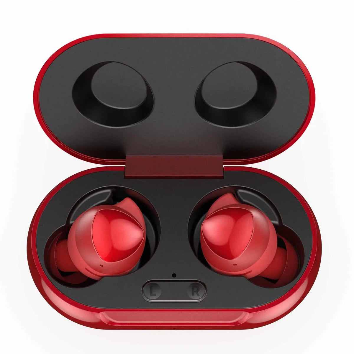 UrbanX Sizetreet Buds Plus True Bluetooth Wireless Earbuds For Blackview P6000 With Active Noise Cancelling (Charging Case Included) Red