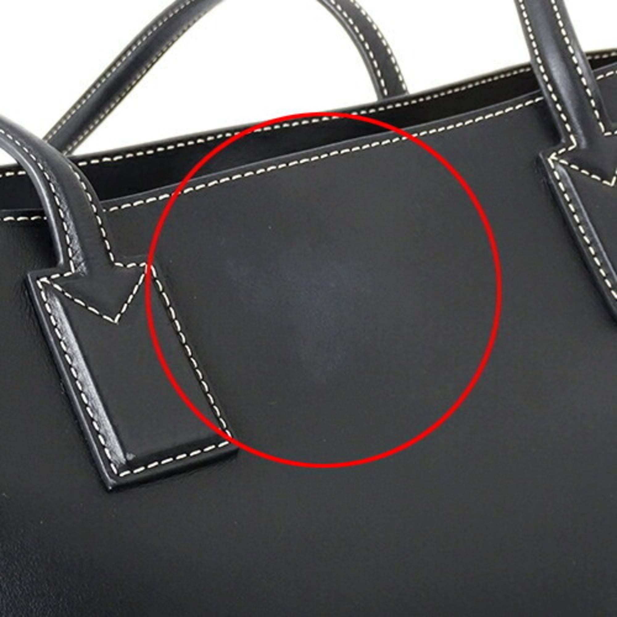Pre-Owned Burberry BURBERRY bag ladies tote shoulder leather black 8052726 (Good)