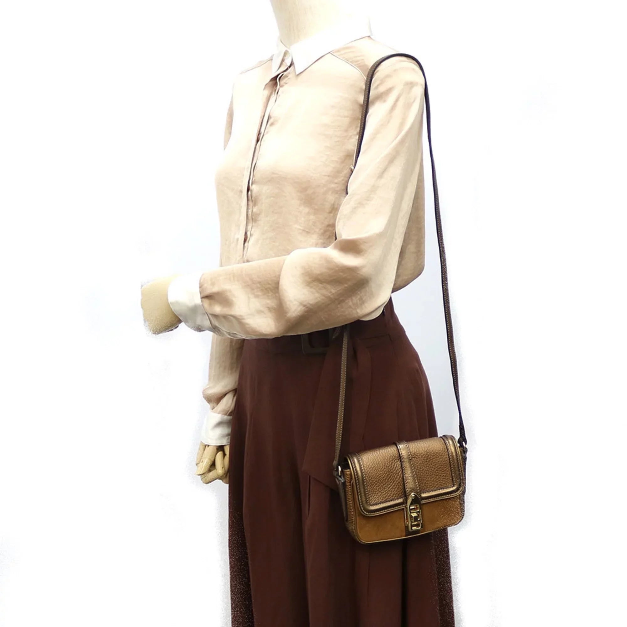 Pre-Owned BURBERRY Sizehoulder Bag Brown Women's Men's (Fair)