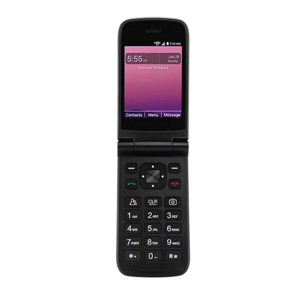 Restored Orbic Journey V Verizon Unlocked Postpaid/Prepaid 4G LTE Flip Phone 2MP Camera 2210L - Black (Refurbished)