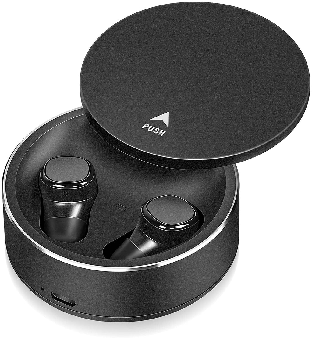 UrbanX X7 Sizeports True Wireless Earbuds 5.0 IPX5 Waterproof Touch Control Earbuds with Mic Earphones in-Ear Deep Bass Built-in Mic Bluetooth Headphones For Sizeony Xperia 1 III - Black