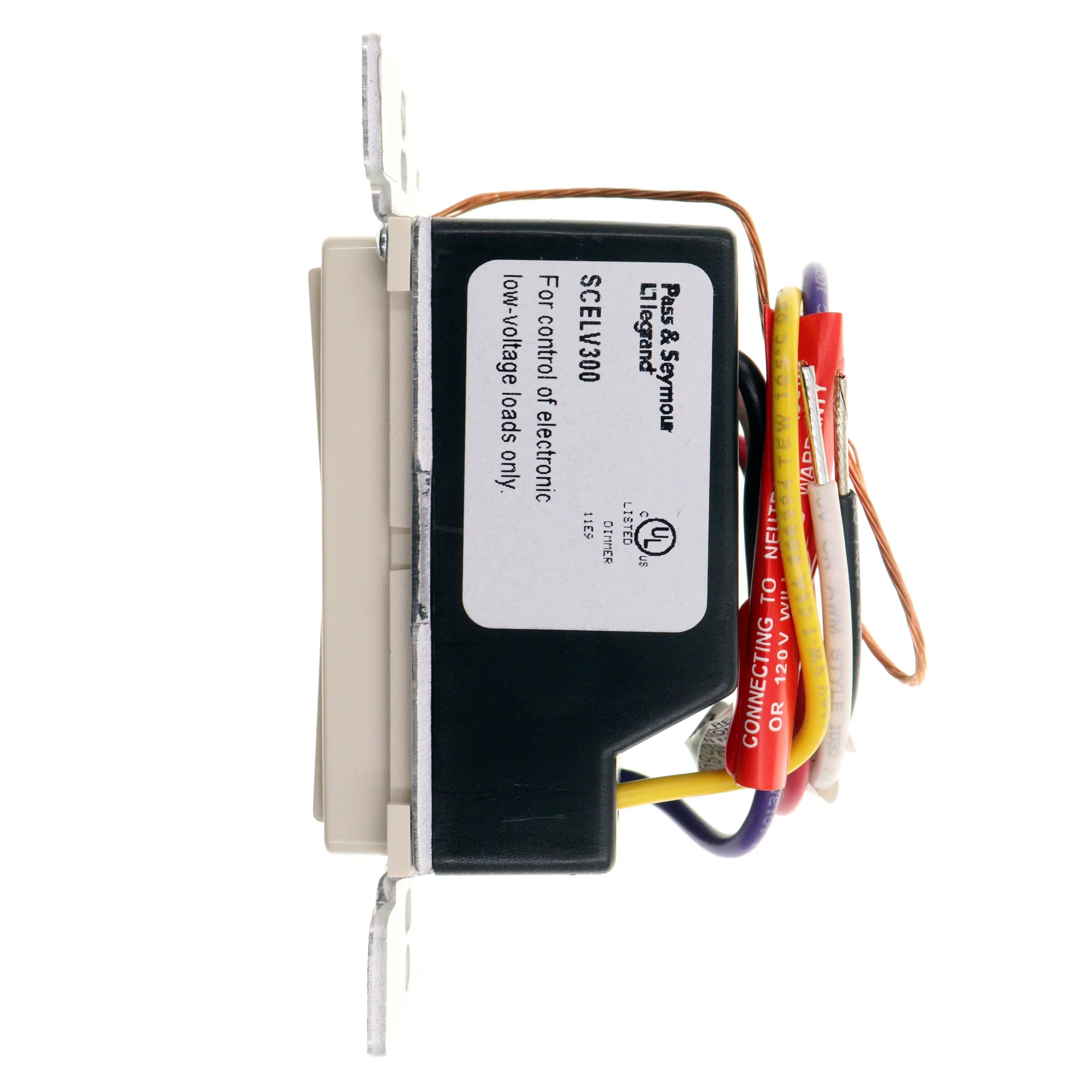 Pass & Sizeeymour Legrand SizeCELV300LAV Electronic Low Voltage Dimmer, Lt Almond