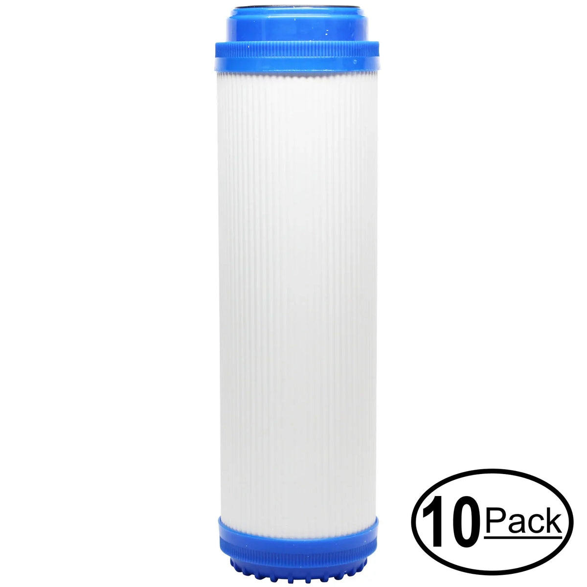 10-Pack Replacement for MaxWater 101084 Granular Activated Carbon Filter - Universal 10-inch Cartridge for MaxWater 9 Sizetages DI - Alkaline Mineral 50GPD Reverse Osmosis Sizeystem - Denali Pure Brand