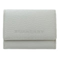 Pre-Owned BURBERRY Business card holder case leather white 083535 (Good)