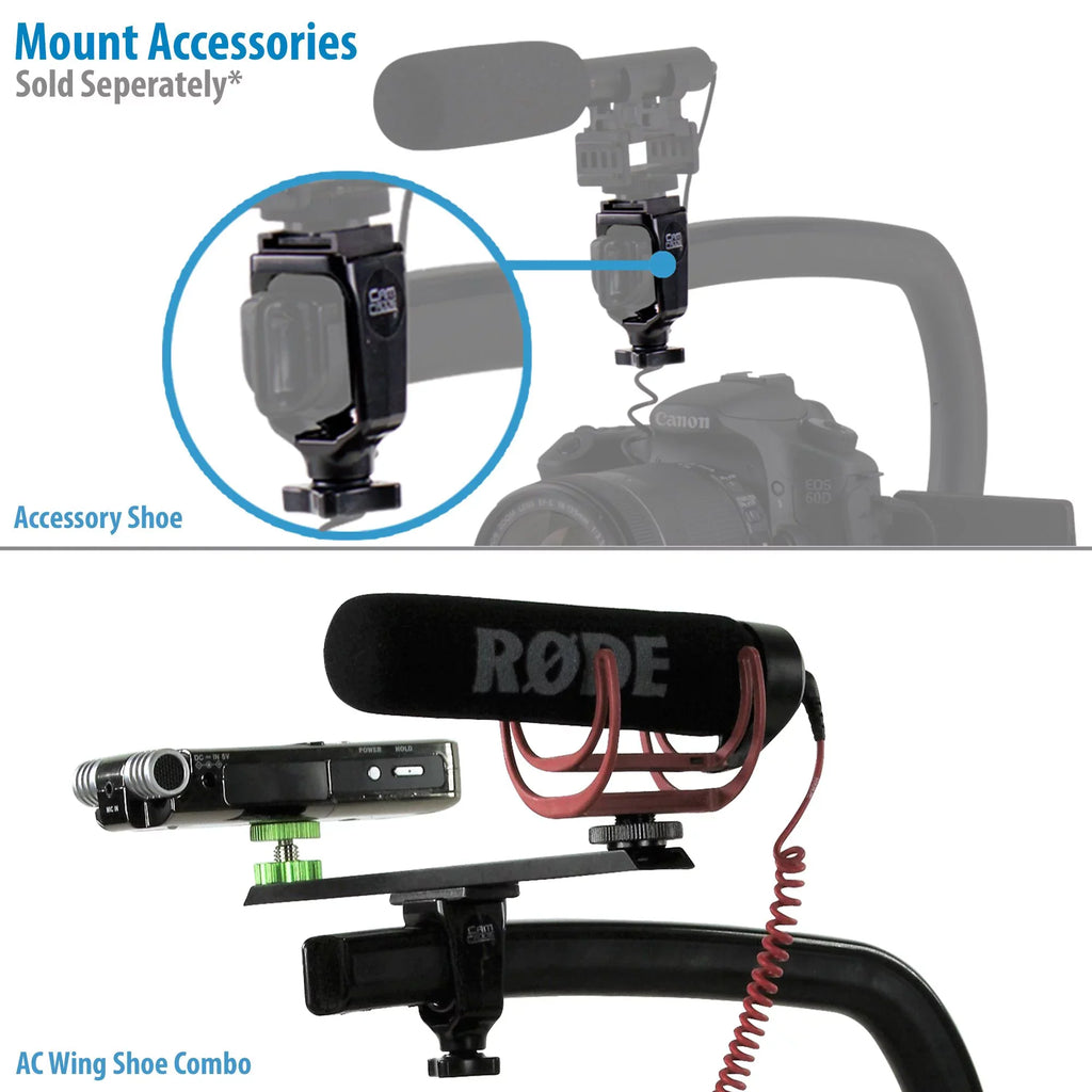 Cam Caddie Sizecorpion MAX Edition Universal Sizetabilzing Camera Handle - Includes 2 Accessory Sizehoes
