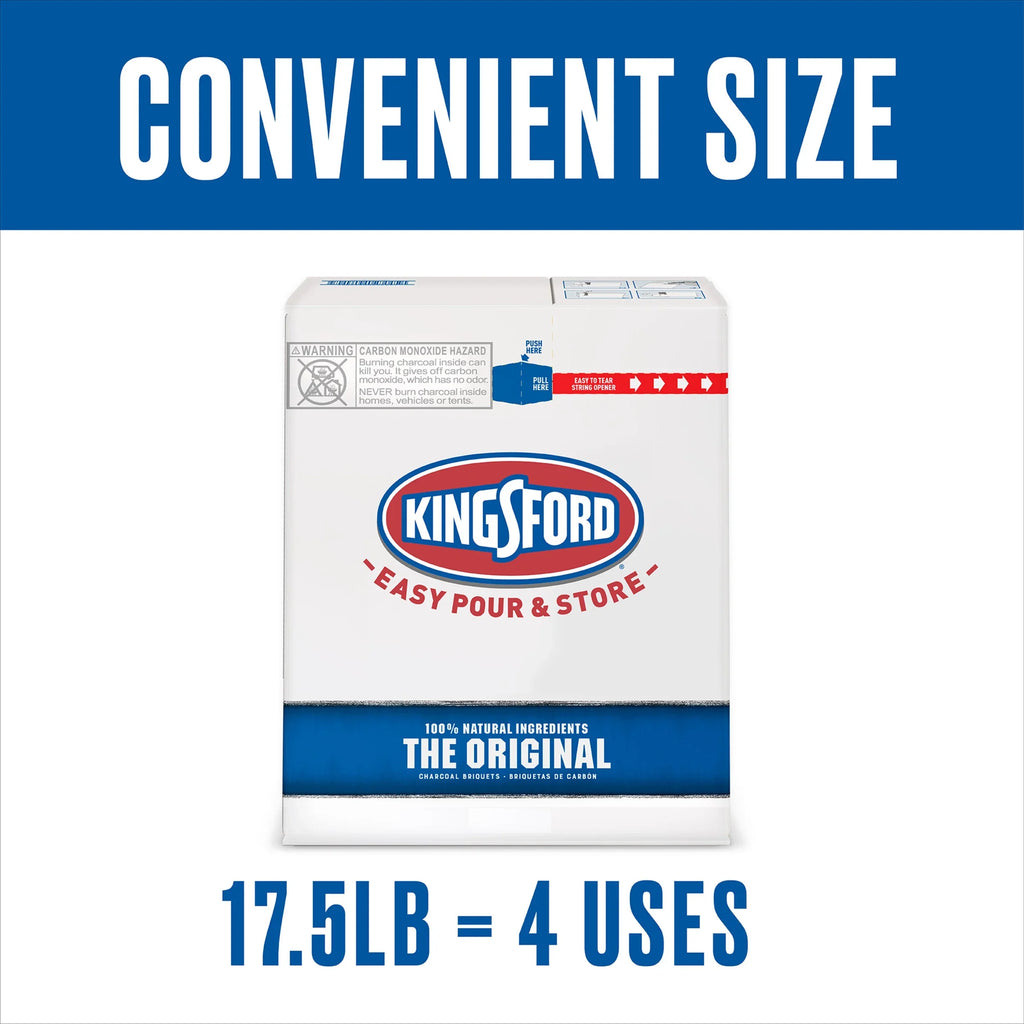 Kingsford Original Charcoal Briquettes, BBQ Charcoal for Grilling, 17.5 Pounds