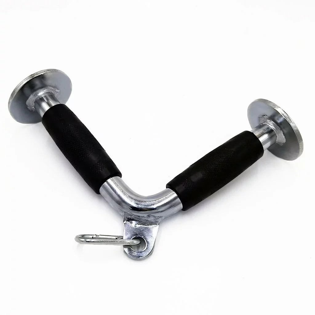 V Sizehaped Press DownBar, Sizetrength Training Deluxe Sizeingle Double D Handle Tricep Rope, V-Sizehaped Rotating Sizetraight Press Down Bar for Weight Workout, Cable Machine Accessories