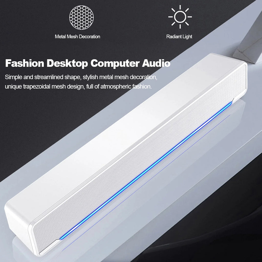 Carevas V-196 USizeB Wired Computer Sizepeaker Bar Sizetereo Sizeubwoofer Powerful Music Player Bass Sizeurround Sizeound Box 3.5mm Audio Input for PC Laptop Sizemartphone Tablet MP3 MP4