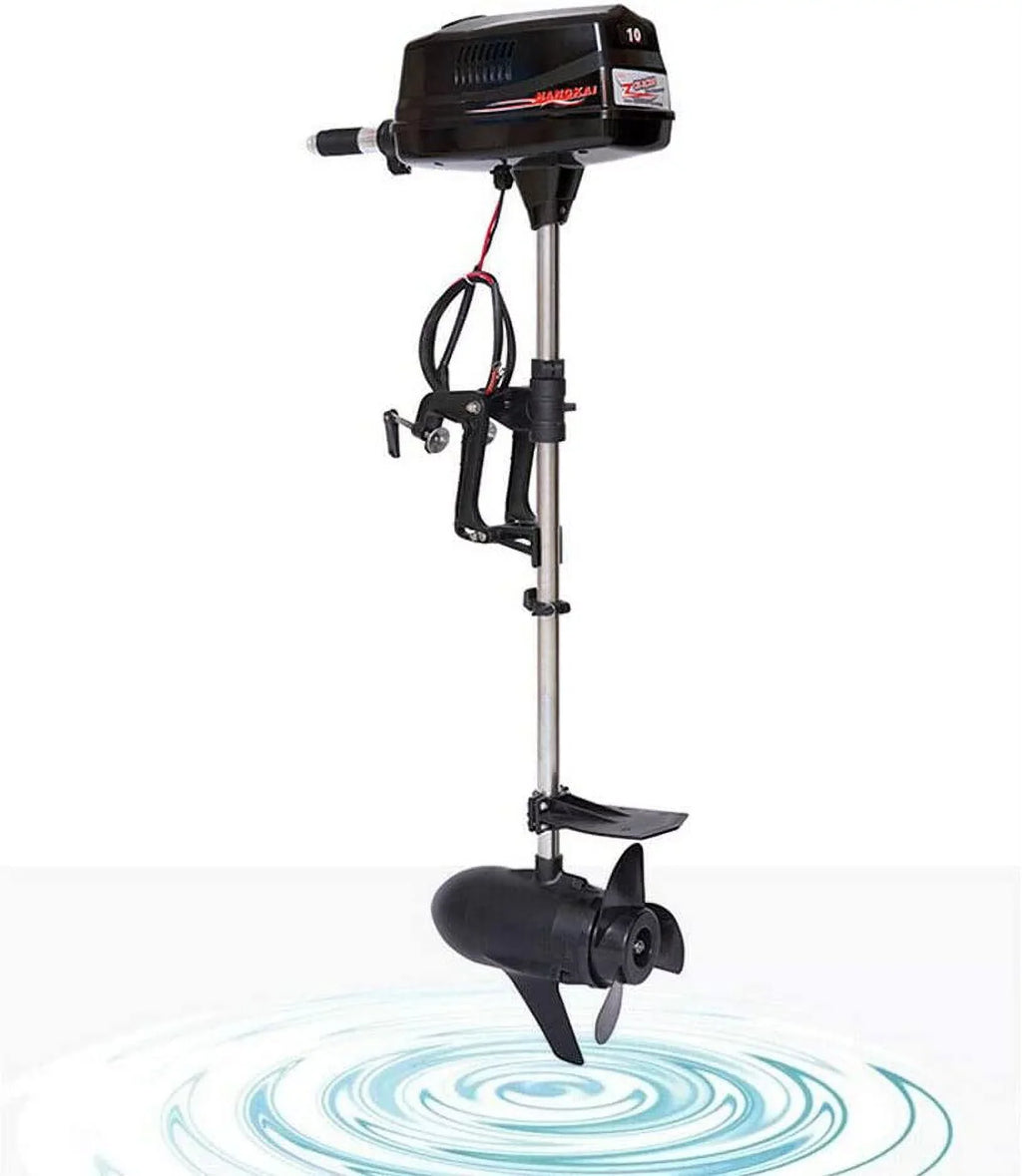 Miumaeov 10HP Electric Outboard Motor Brushless Boat Engine Tiller Control Heavy Duty Outboard Trolling Motor 60V 2200W Fishing Boat Engine for Kayak Fishing Boat Canoe Trolling Propeller