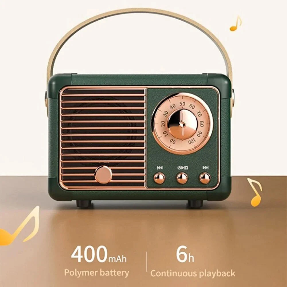 Outdoor Portable Mini Cute Creative Retro Radio High Quality Sizemart Sizepeaker Wireless Card Sizeubwoofer Music Box