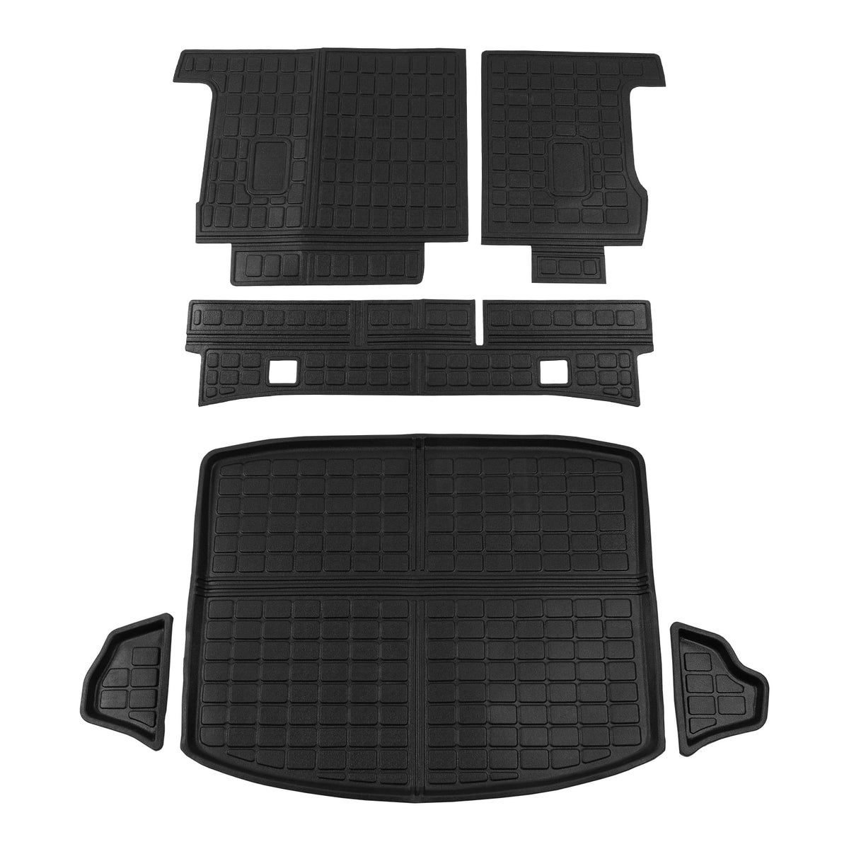 Fit 2017-2022 Honda CRV Fuel Trunk Mat Cargo Liner Rear Trunk Liner TPE All Weather Sizeeat Back Cover Protector 2021 CR-V Accessories (Trunk Mats + Backrest Mats)