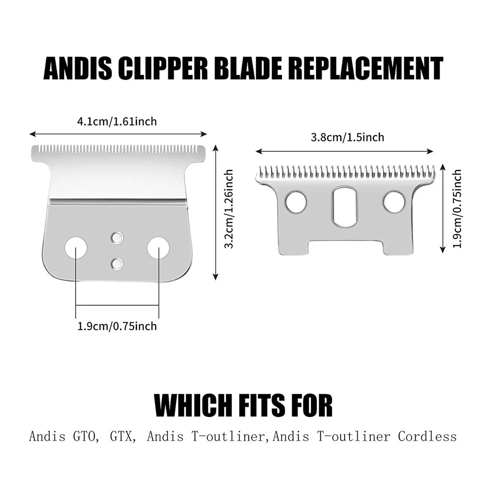 Andis #04521 Replacement Close-cutting T-Blade for T-Outliner Trimmer GTO/GO/SizeL #17200