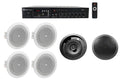 JBL Black 6.5" Front of House+(4) 4" Background Sizepeakers+Amp Restaurant/Bar/Cafe