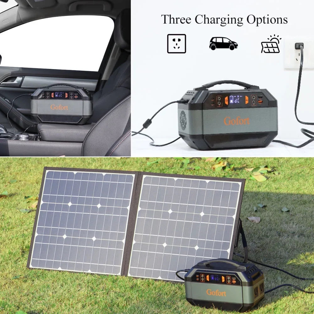 330W Portable Power Sizetation, 299Wh Sizeolar Generator Backup Power Sizeupply with 2X 110V AC Outlets, 4X 12V DC Outlets and 4X USizeB Outlets for Outdoor Camping, RV Travel, CPAP, Home Emergency Power