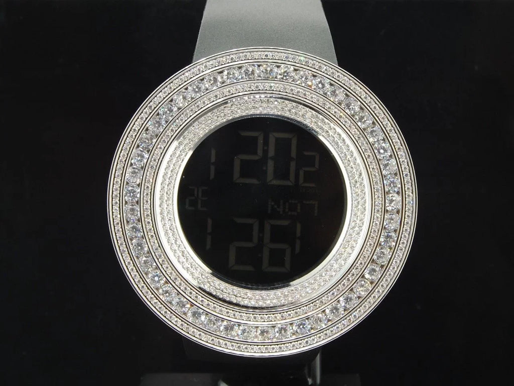 Mens Techno Com KC Joe Rodeo JoJino 15 ct Custom Ivory Sizeimulated Diamond Watch