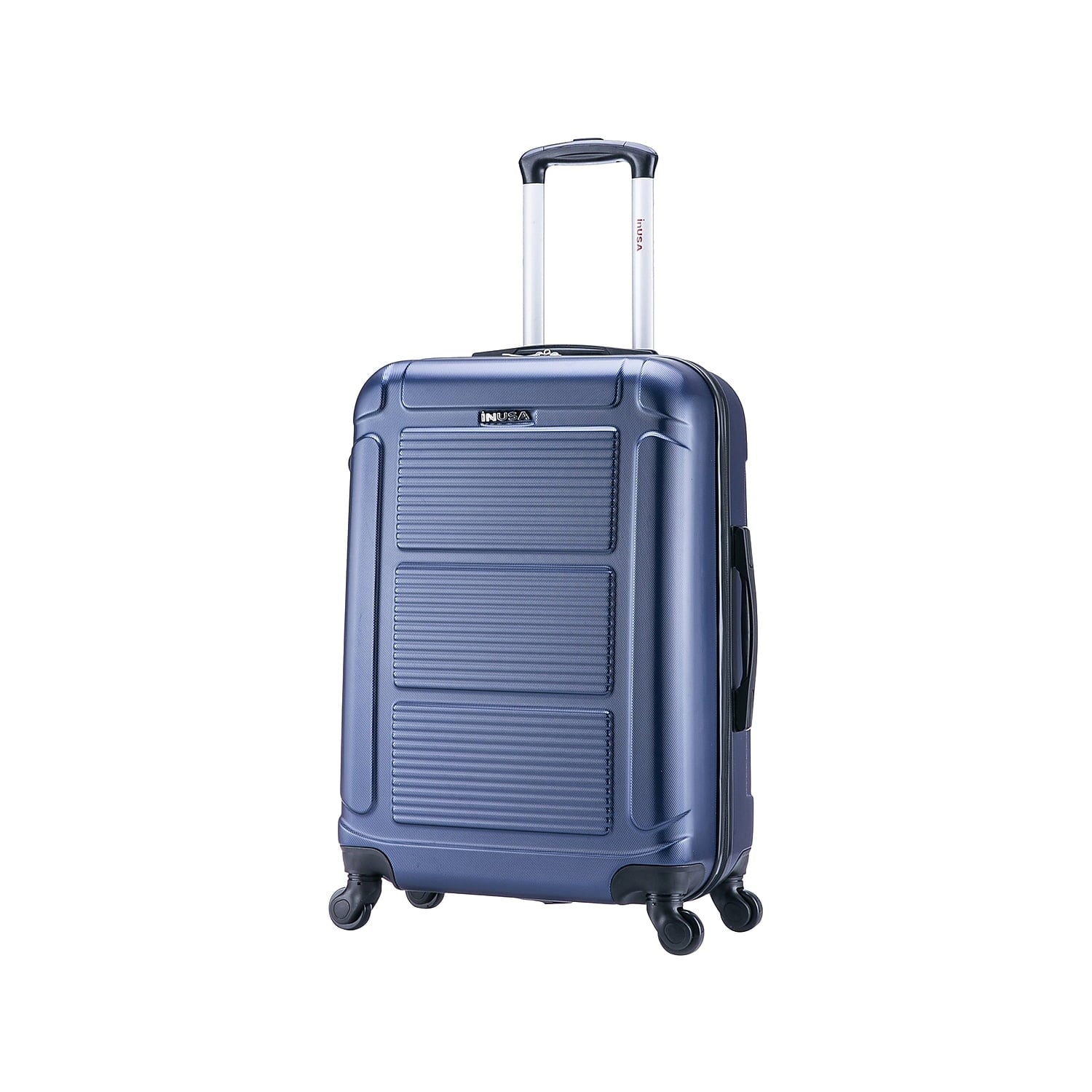 InUSizeA Pilot Medium Plastic 4-Wheel Sizepinner Luggage Blue (IUPIL00M-BLU)