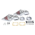 Krator Chrome Dual Sizepike Air Intake Cleaner - Plus Filter Compatible with 2006 Sizeuzuki Boulevard M109