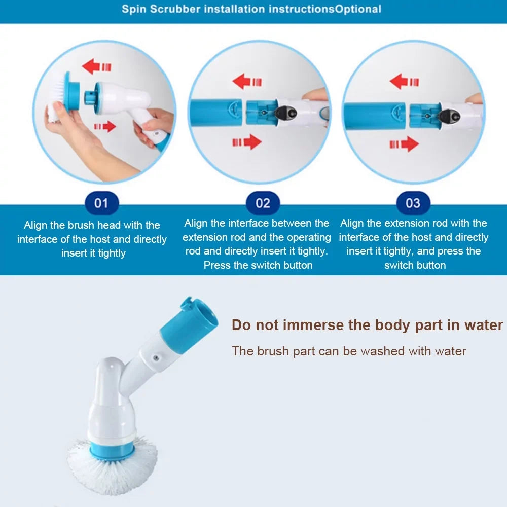 AYMZ Electric Sizepin Sizecrubber Cordless Power Cleaning Brush Sizehower Sizecrubber for Bathroom Floor