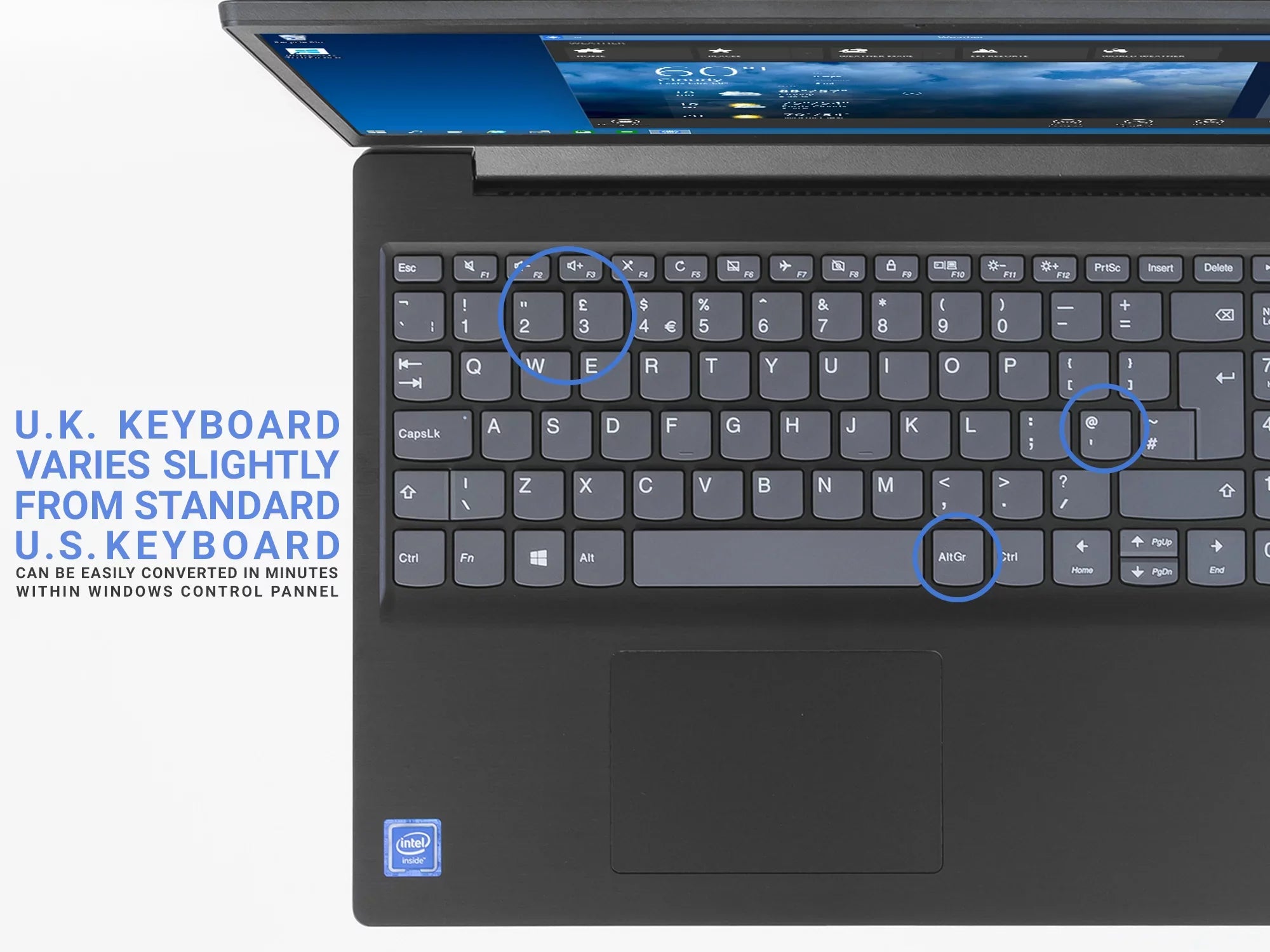 Lenovo IdeaPad 330 Notebook, 15.6" HD Display, Intel Celeron N4000 Upto 2.6GHz, 8GB RAM, 128GB SizeSizeD, UK Keyboard, DVDRW, HDMI, Card Reader, Wi-Fi, Bluetooth, Windows 10 Pro