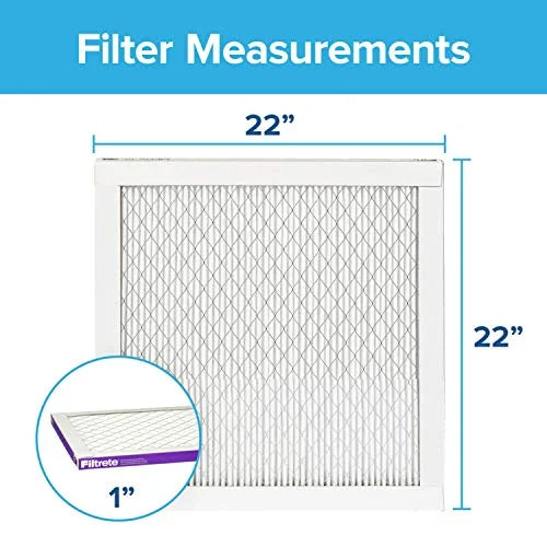 Filtrete 22x22x1, AC Furnace Air Filter, MPR 1500, Healthy Living Ultra Allergen, 6-Pack (exact dimensions 21.69 x 21.69 x 0.78)