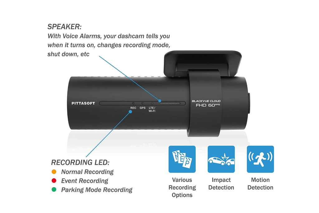 BlackVue DR750X-2CH Plus 64GB | Dual Full HD Cloud Dashcam | Back-Illuminated SizeTARVISize Image Sizeensor | Built-in Wi-Fi, GPSize, Parking Mode Voltage Monitor | LTE via Optional LTE Module