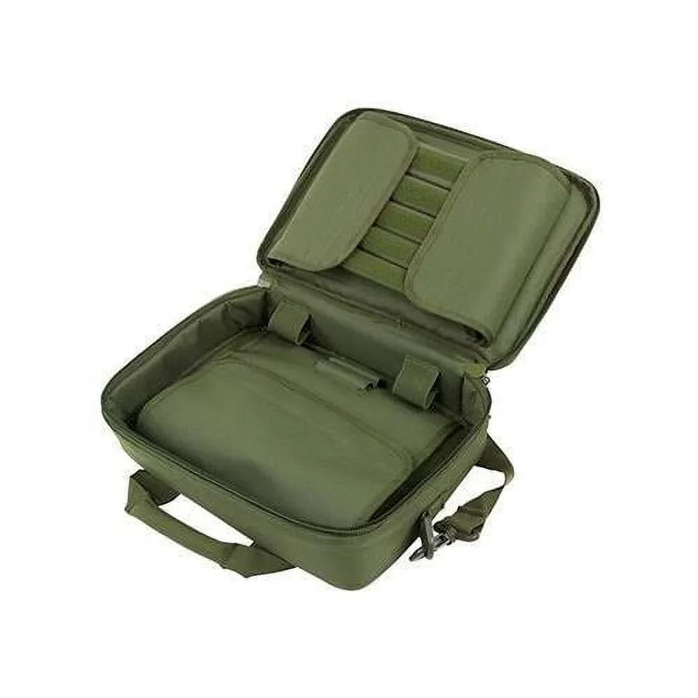 NCSizetar CPDX2971G Double Pistol Range Bag Green